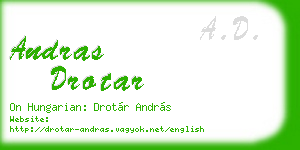 andras drotar business card